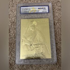 1996 SCORE BOARD 23 KT GOLD WCG 10 LUKE SKYWALKER STAR WARS